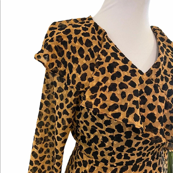 Free People Frenchie Leopard Print Wrap Dress - Picture 6 of 15